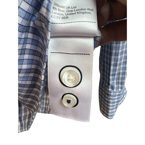 UNTUCKit Men's Slim Fit 100% Cotton Wrinkle Free Button Up Medium - Picture 8 of 11